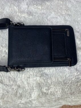 Woman’s  Black Leather like Bag - Compact Everyday Organizer